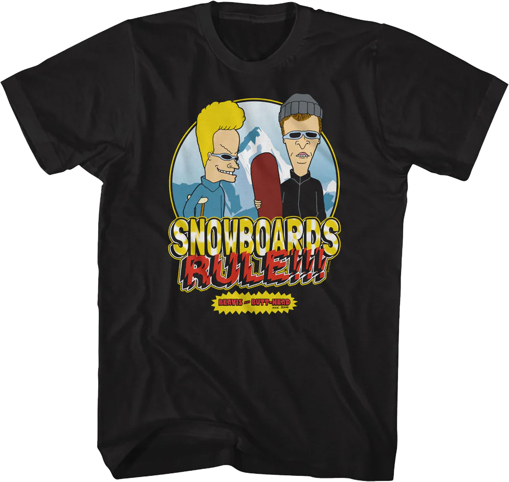 Snowboards Rule Beavis And Butt-Head T-Shirt