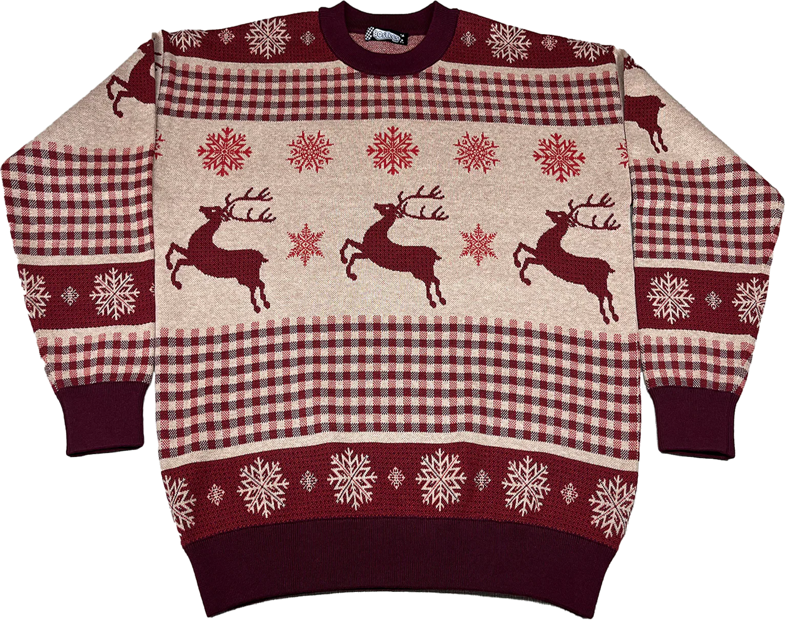Snowflakes & Reindeer Knitted Christmas Sweater