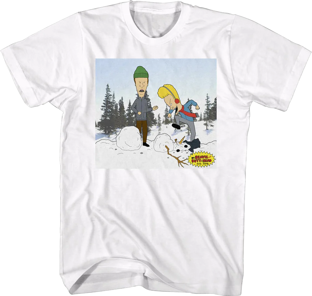 Snowman Beavis And Butt-Head T-Shirt