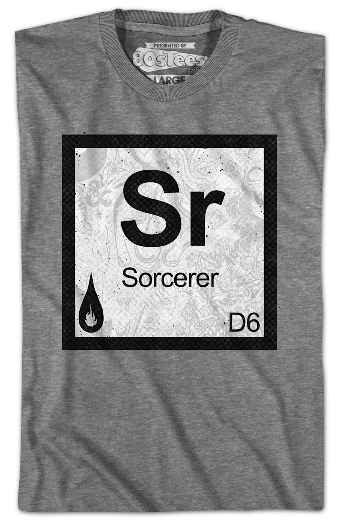 Sorcerer Element Symbol Dungeons & Dragons T-Shirt - Image 2
