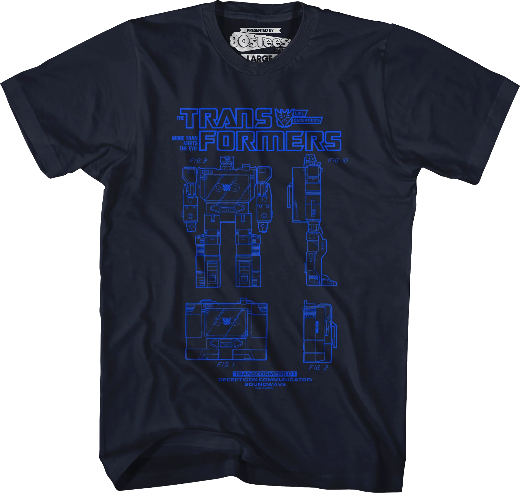 Soundwave Action Figure Patent Transformers T-Shirt - Image 3