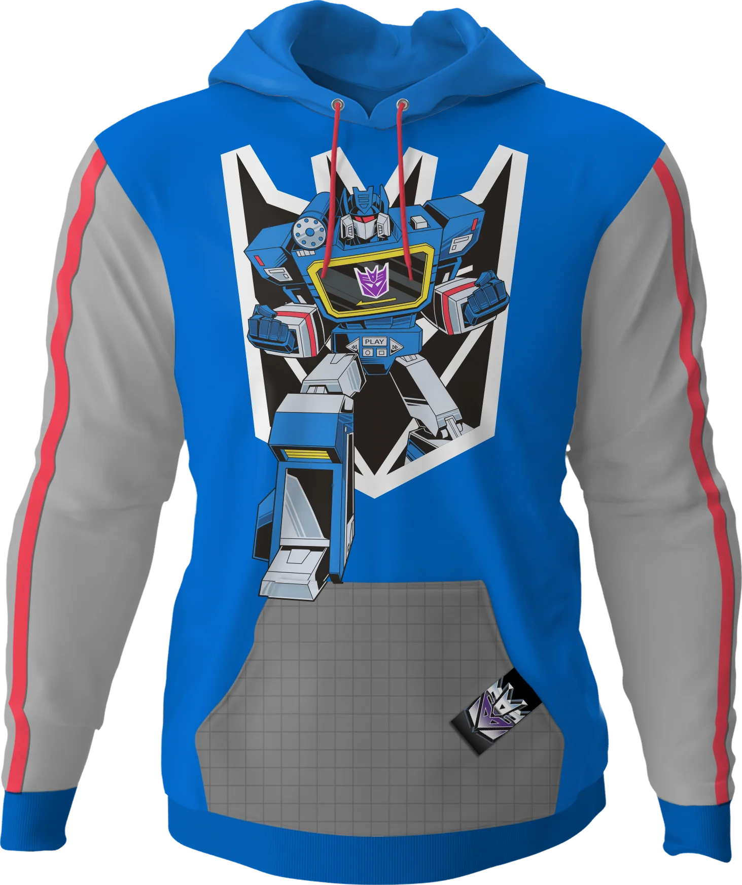 Soundwave Vintage Striped Sleeve Transformers Hoodie