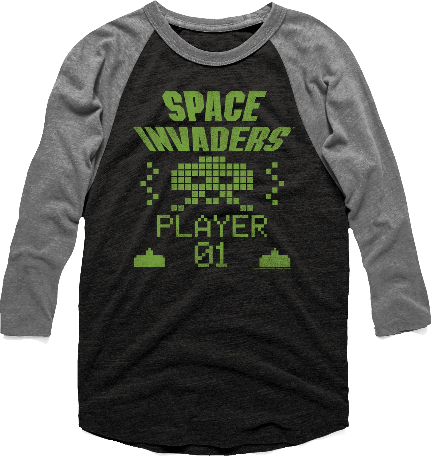 Space Invaders Raglan Baseball Shirt