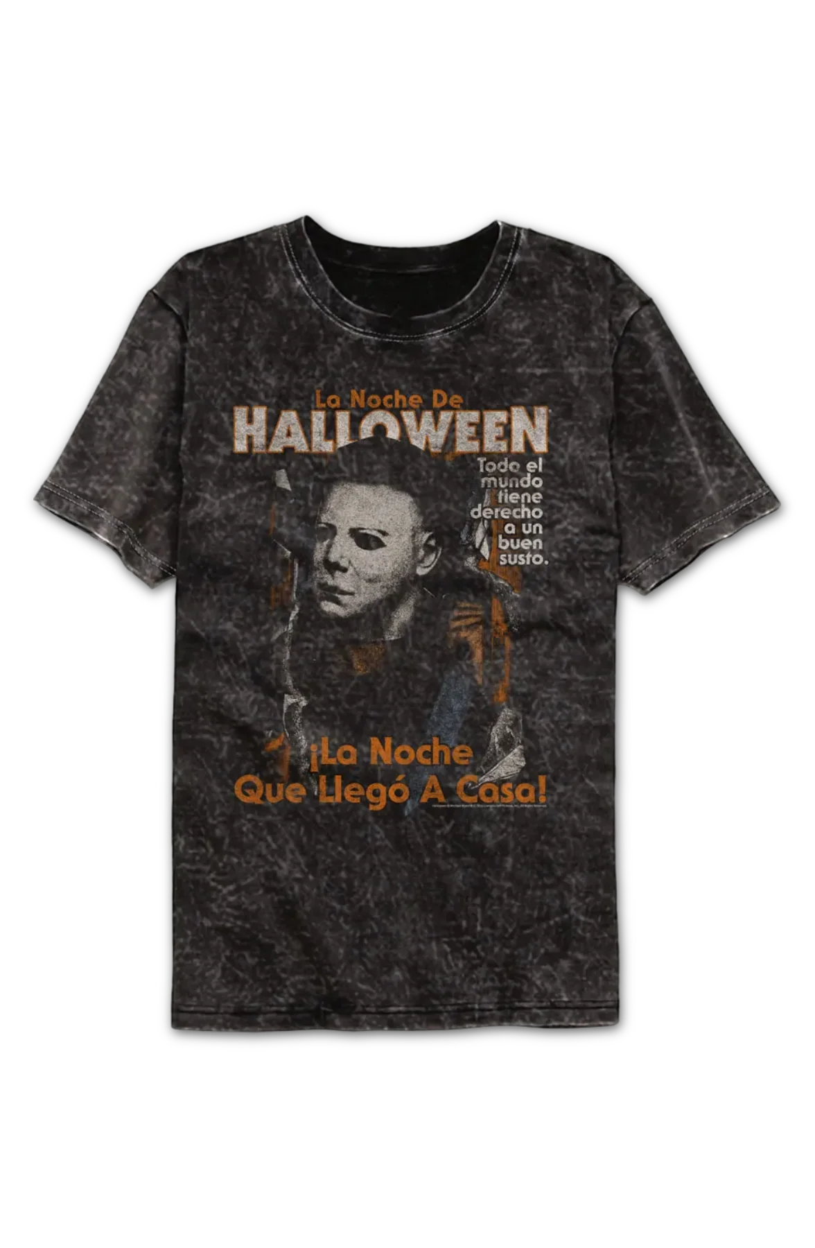 Spanish Poster Halloween Mineral Wash T-Shirt - Image 2