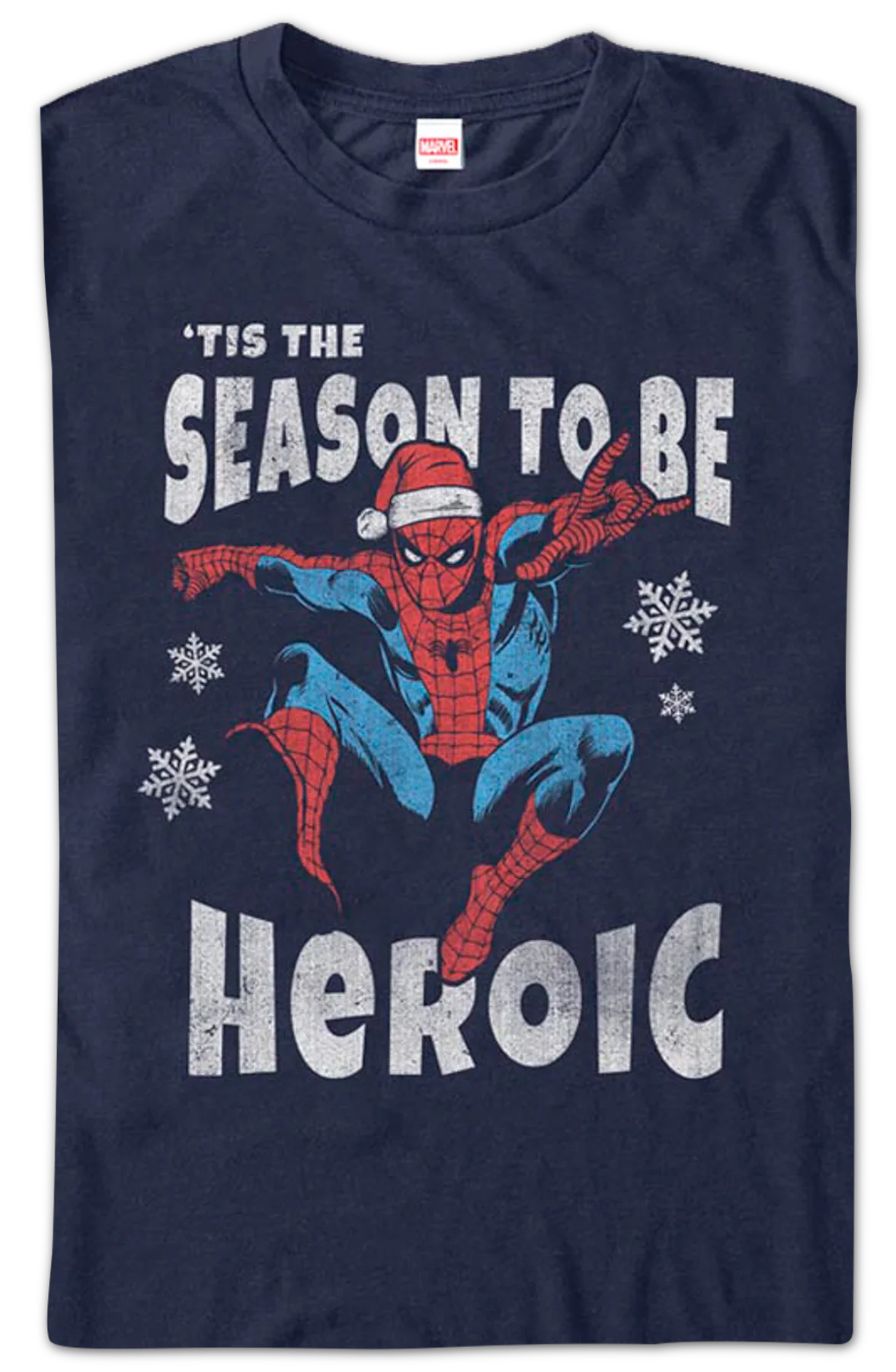 Spider-Man 'Tis The Season To Be Heroic Marvel Comics T-Shirt - Image 2