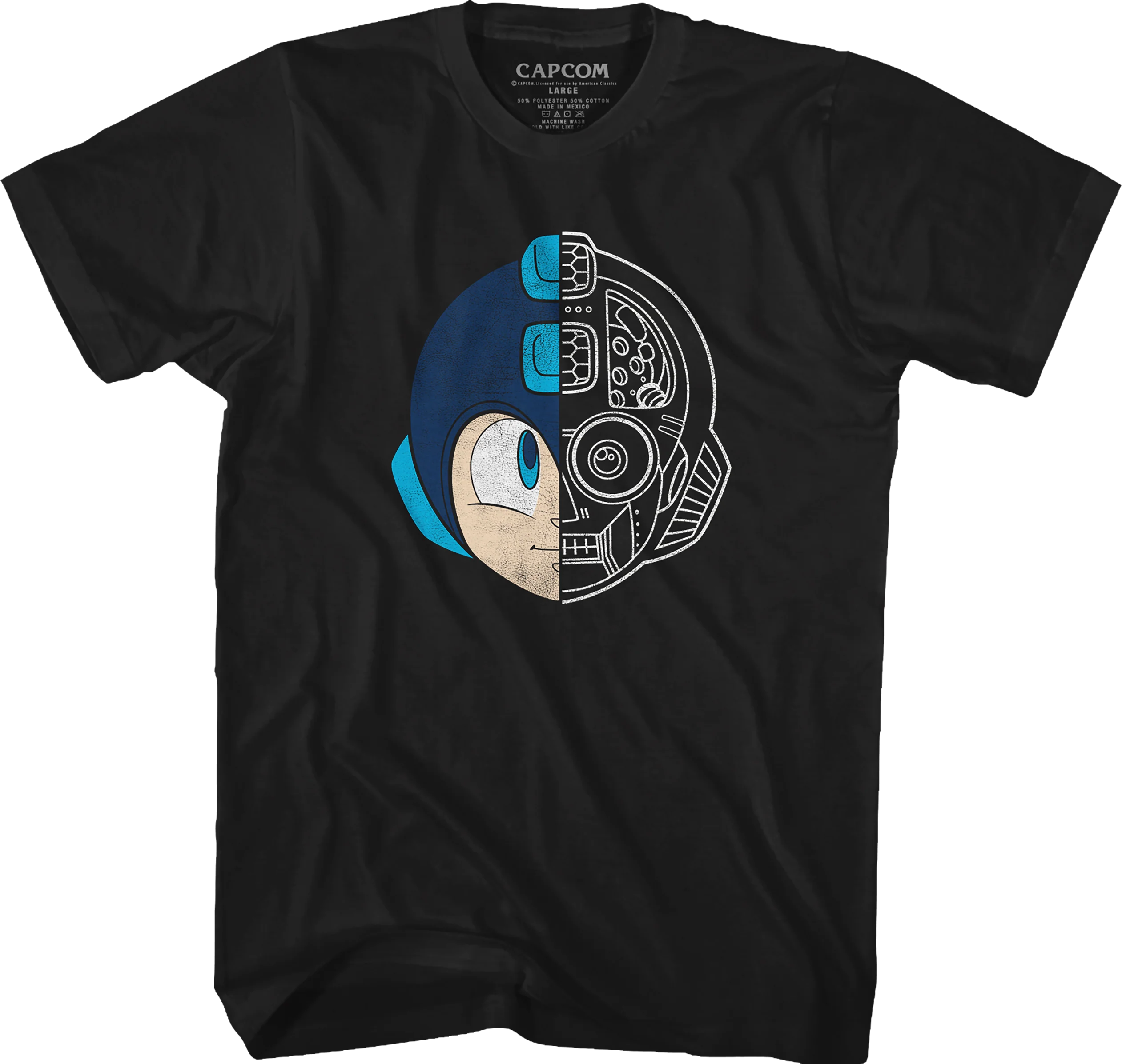 Split Face Mega Man T-Shirt