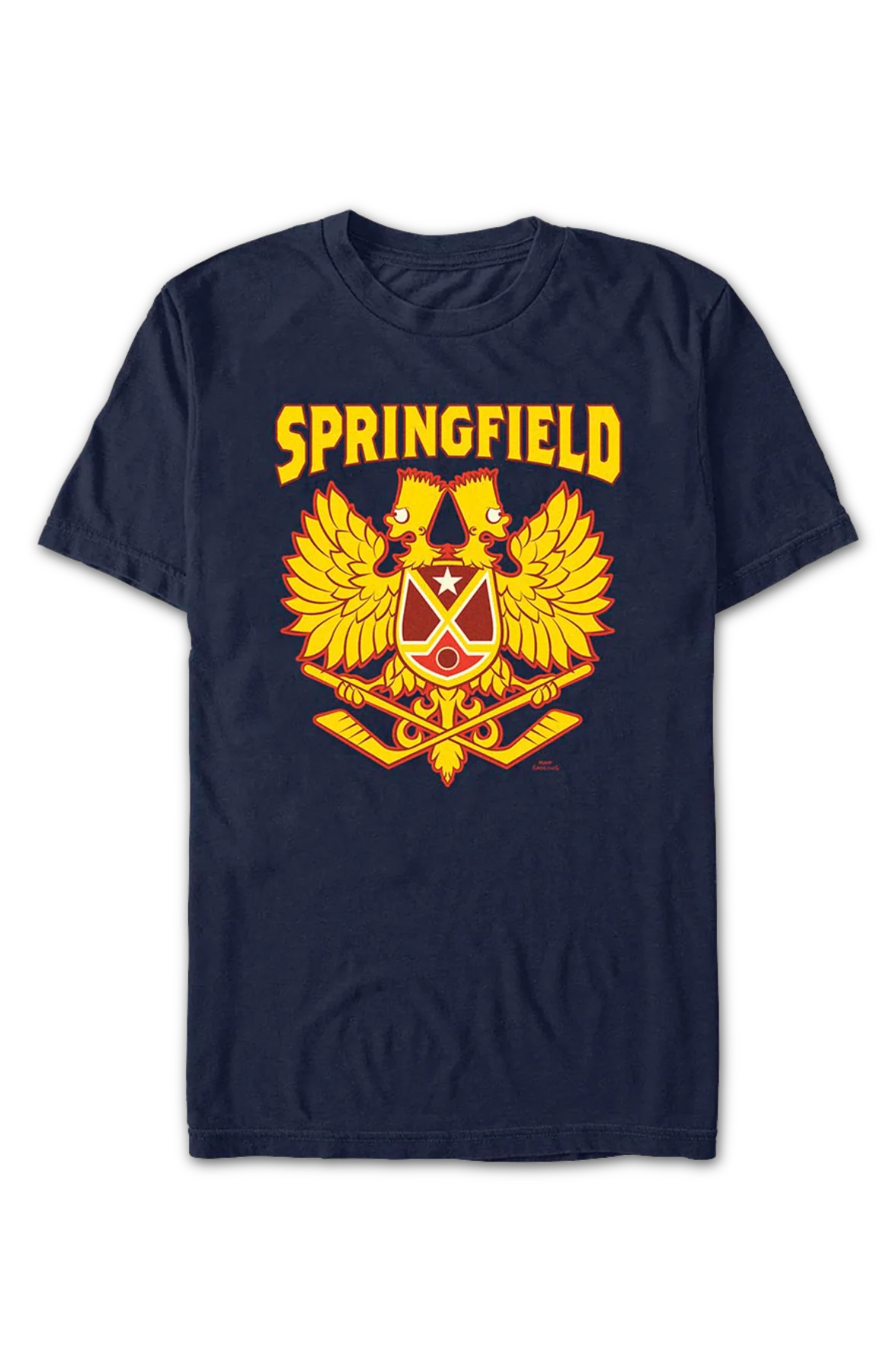 Springfield Hockey Crest Simpsons T-Shirt - Image 2