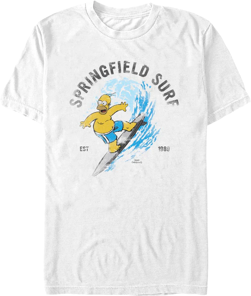 Springfield Surf Simpsons T-Shirt