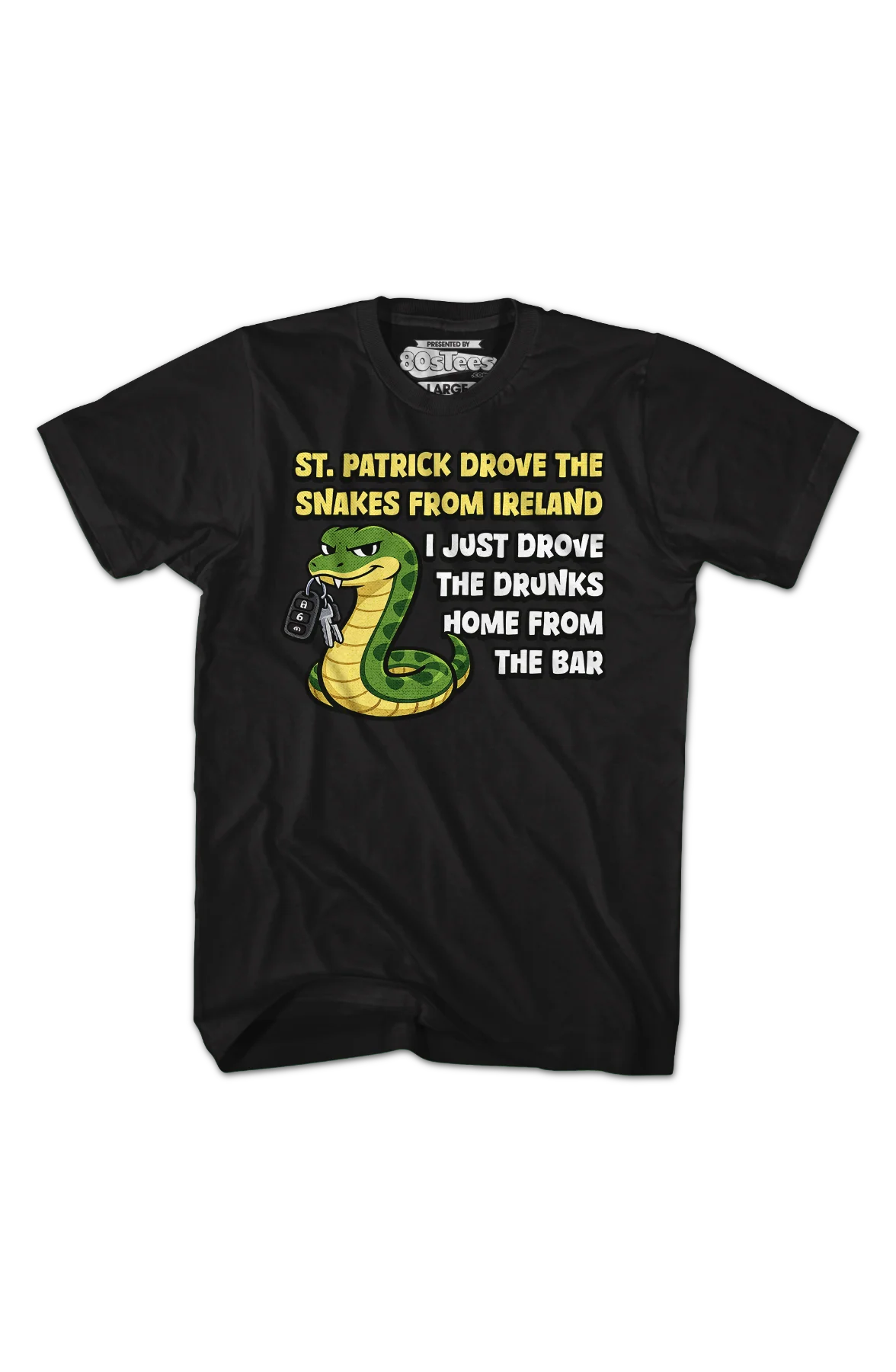 St. Patrick Drove The Snakes From Ireland T-Shirt - Image 2