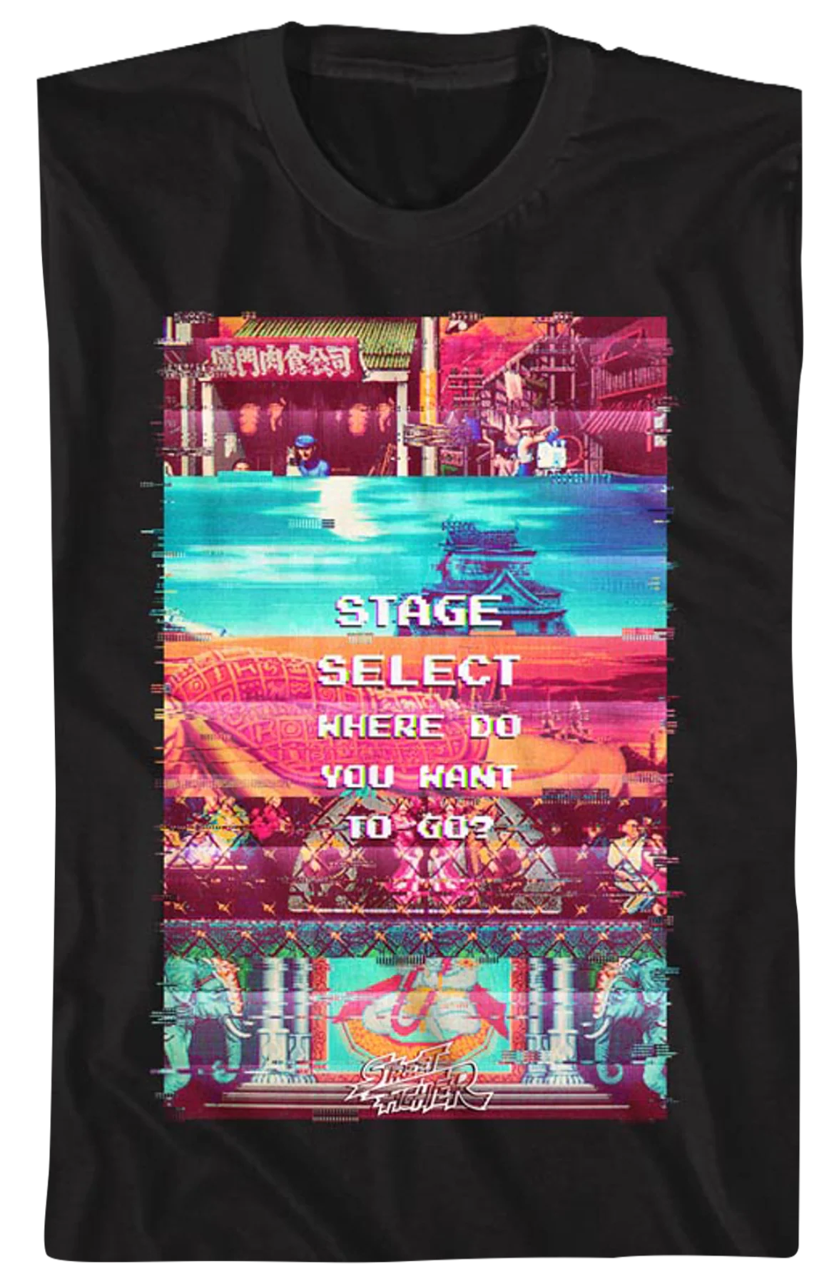 Stage Select Street Fighter T-Shirt - Image 2