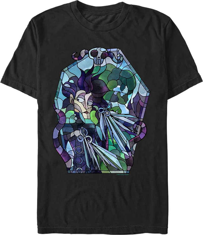 Stained Glass Window Edward Scissorhands T-Shirt