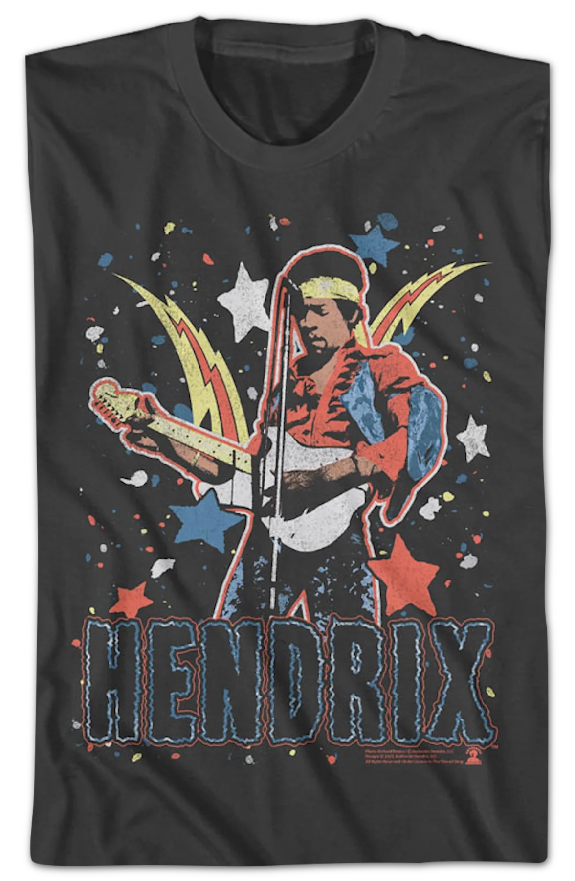 Star Bursts Jimi Hendrix T-Shirt - Image 2