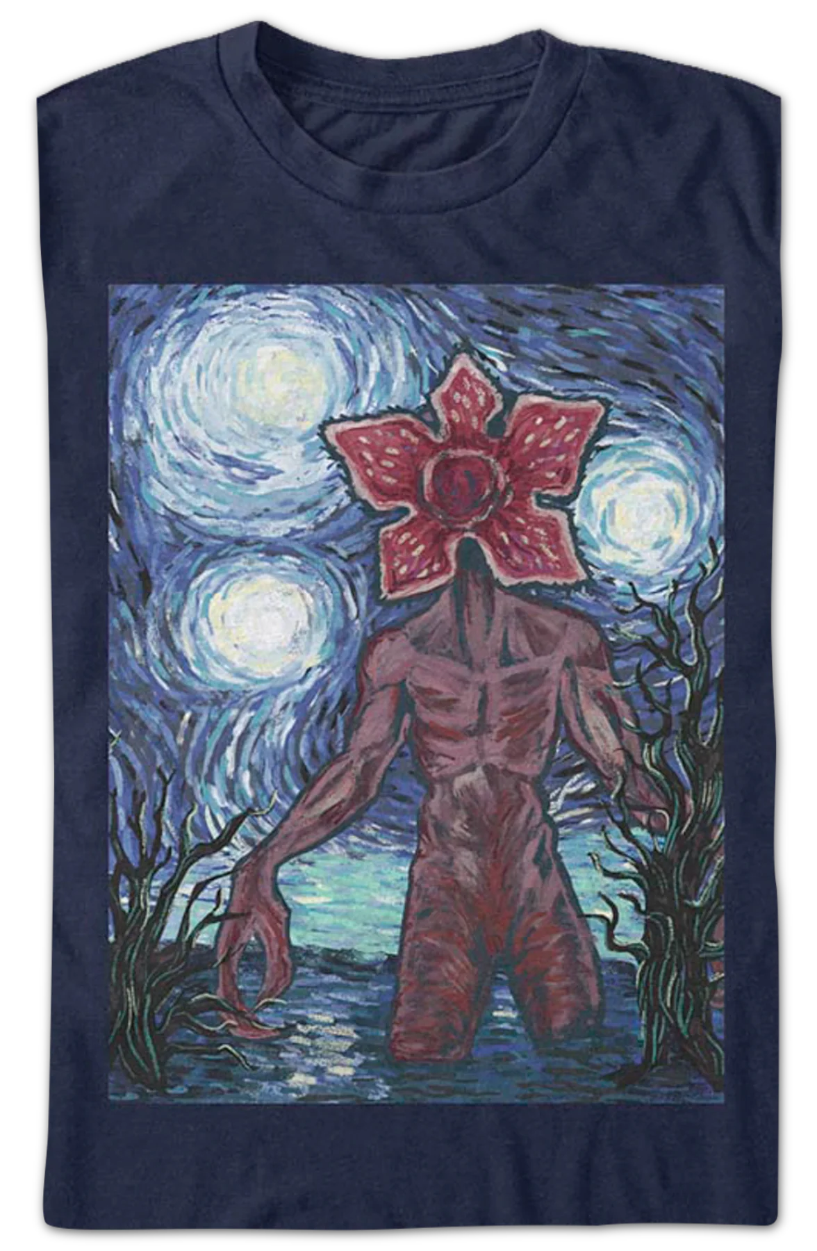 Starry Demogorgon Stranger Things T-Shirt - Image 2