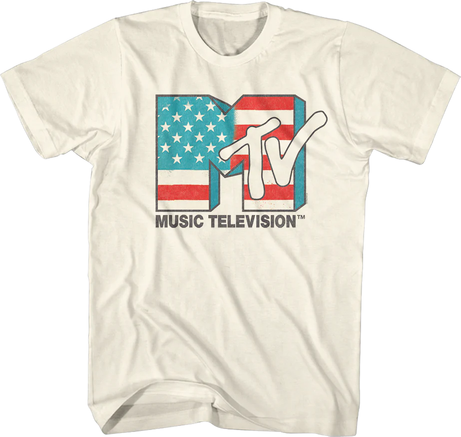 Stars And Stripes Logo MTV Shirt