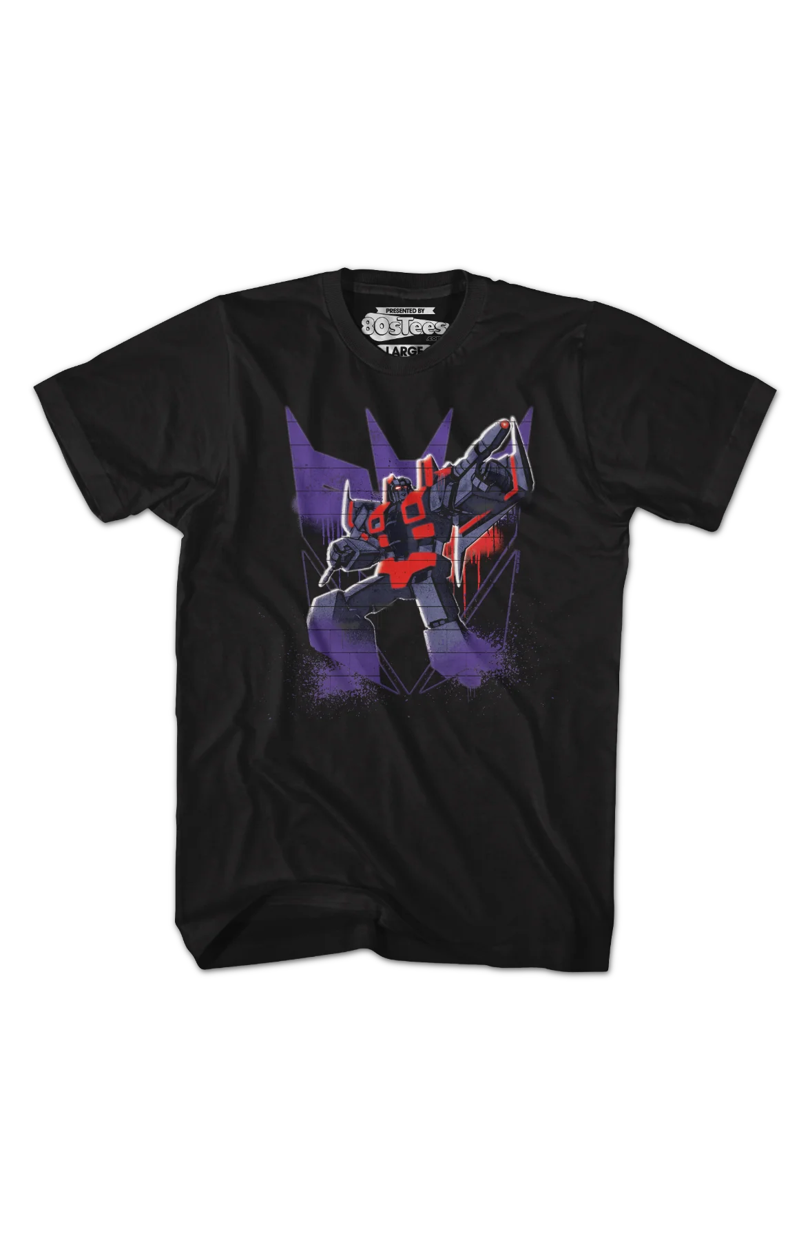 Starscream Decepticon Spray Logo Transformers T-Shirt - Image 2