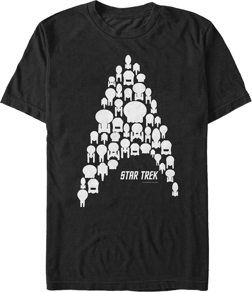Starships Creating Starfleet Logo Star Trek T-Shirt