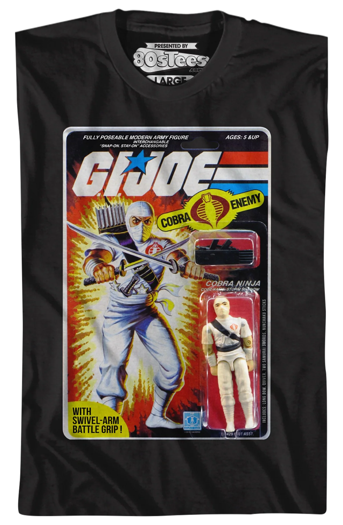 Storm Shadow Figure Box Art GI Joe T-Shirt - Image 2