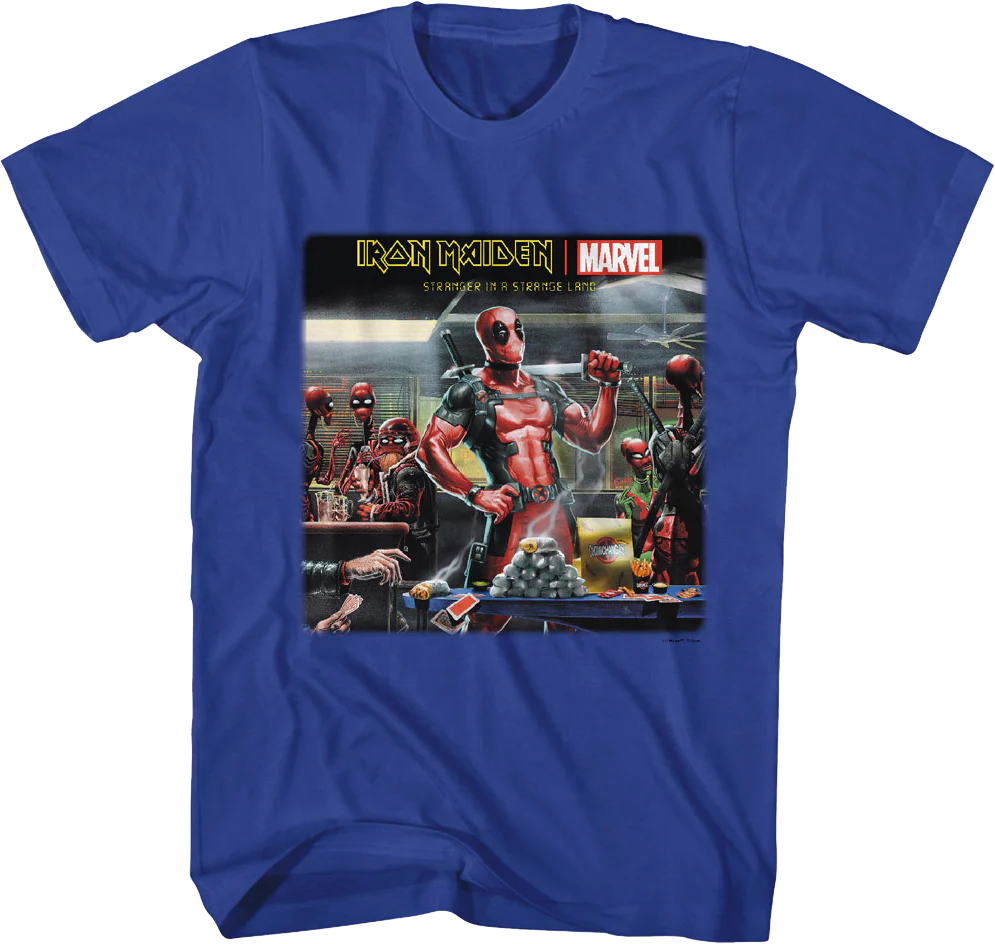 Stranger In A Strange Land Deadpool & Iron Maiden T-Shirt