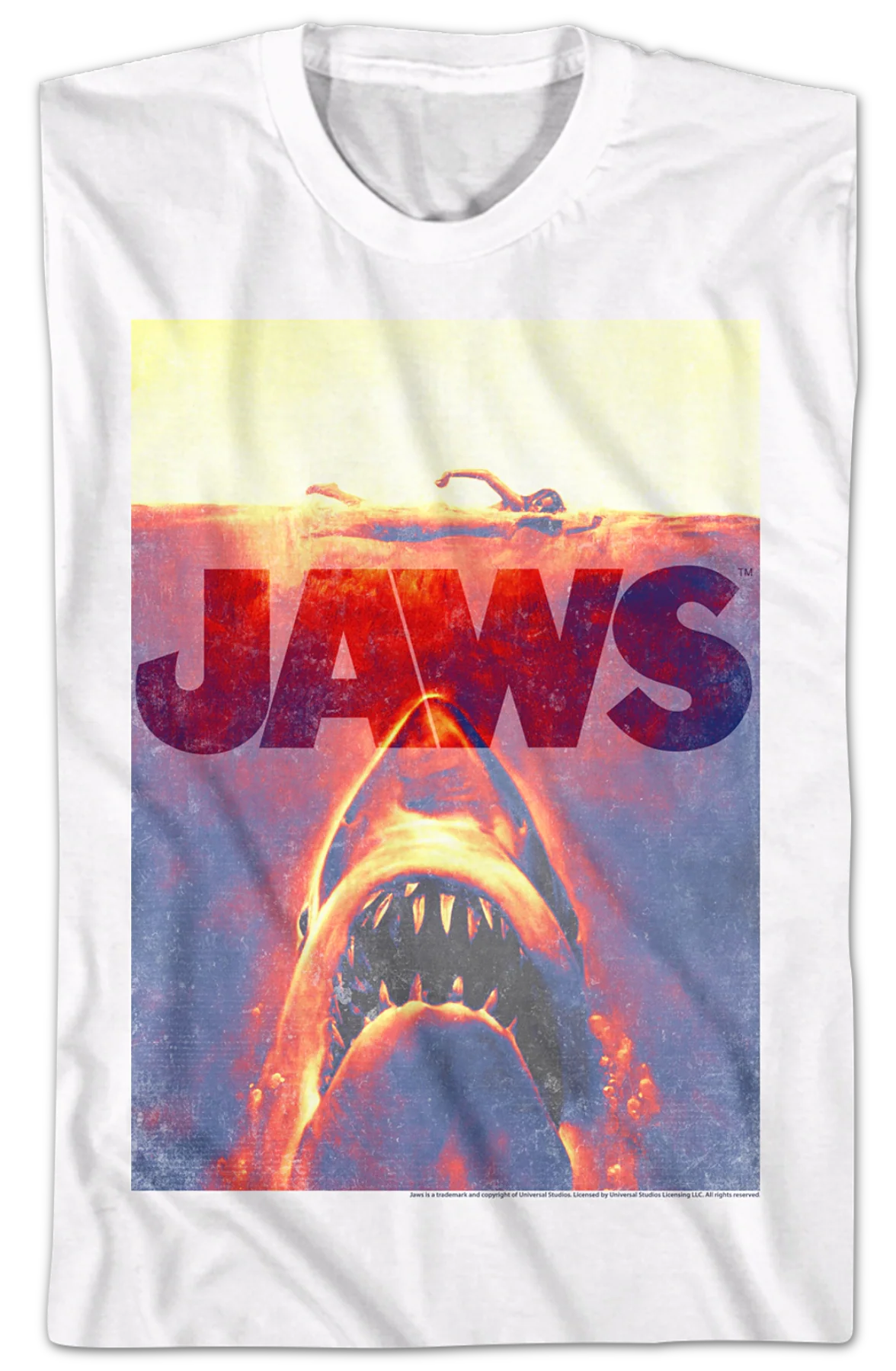 Sunburned Poster Jaws T-Shirt - Image 2