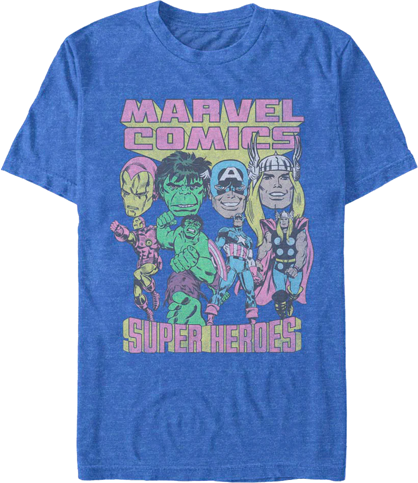 Super Hero Heads Marvel Comics T-Shirt