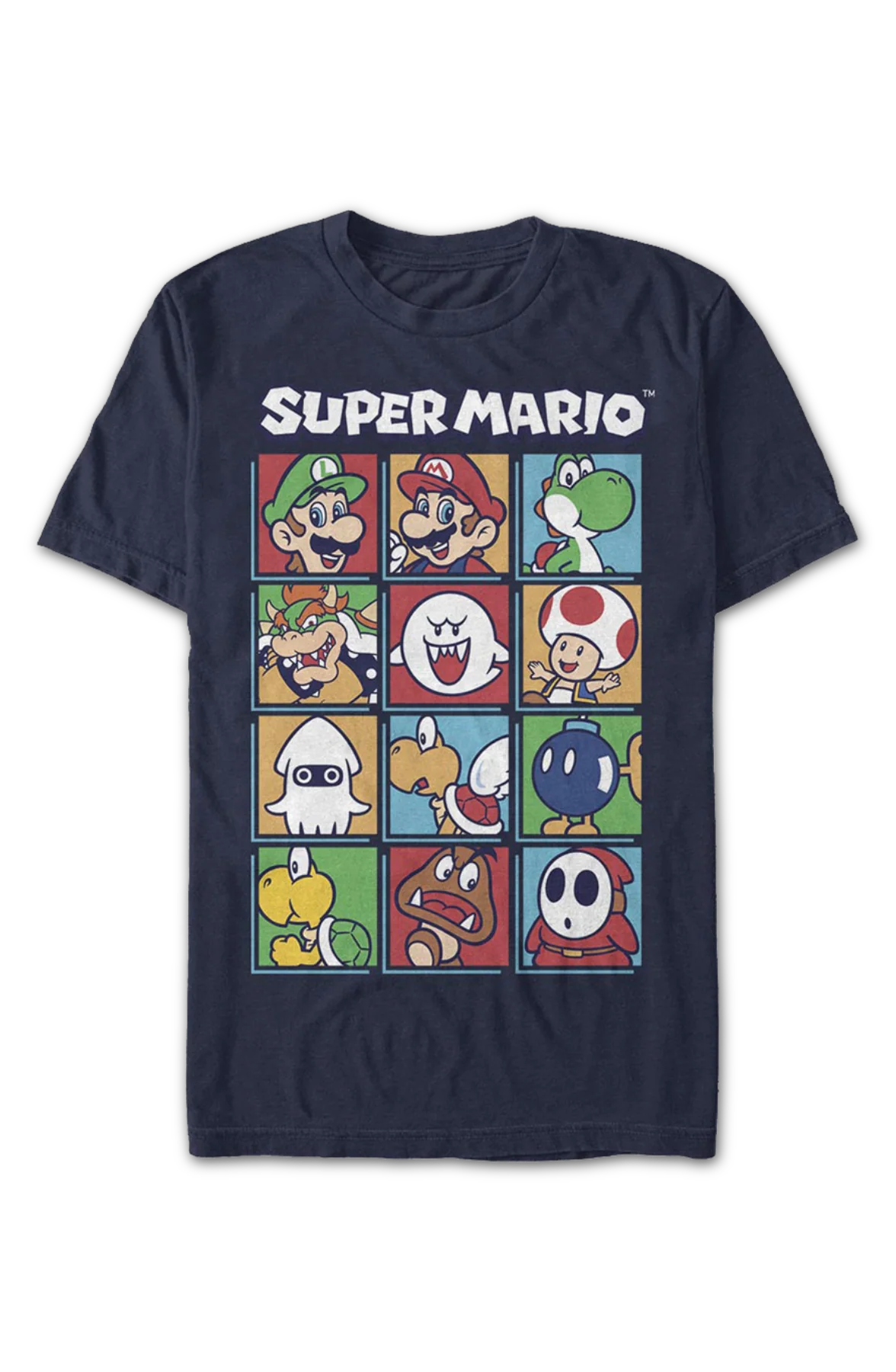 Super Mario Bros. Character Blocks Nintendo T-Shirt - Image 2