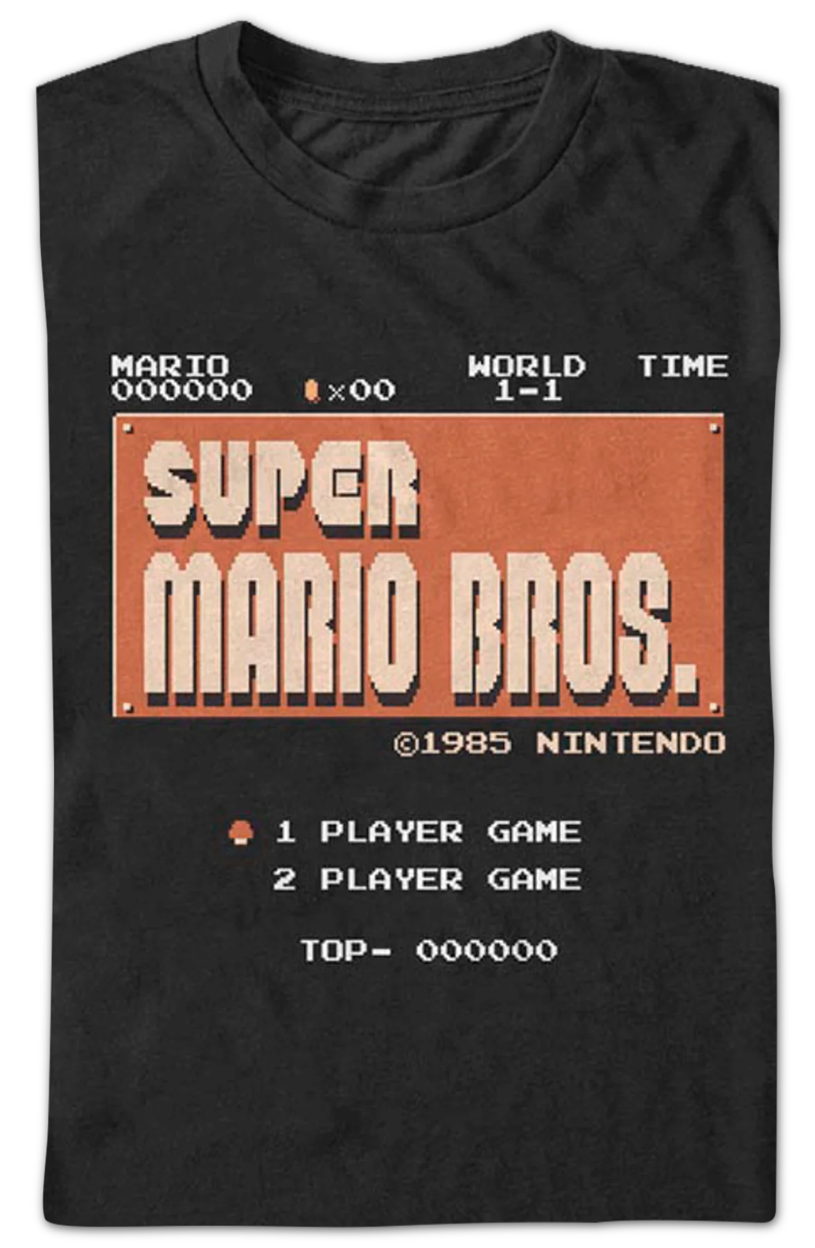 Super Mario Bros. Start Screen Nintendo T-Shirt - Image 2