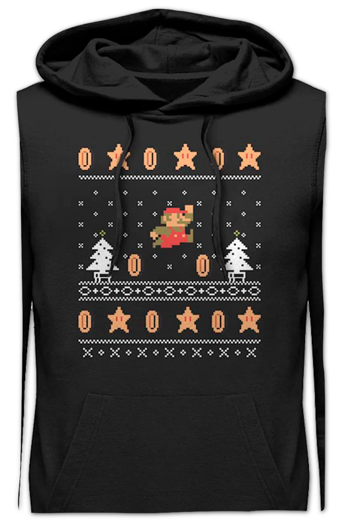 Super Mario Jump Faux Ugly Christmas Sweater Nintendo Hoodie - Image 2