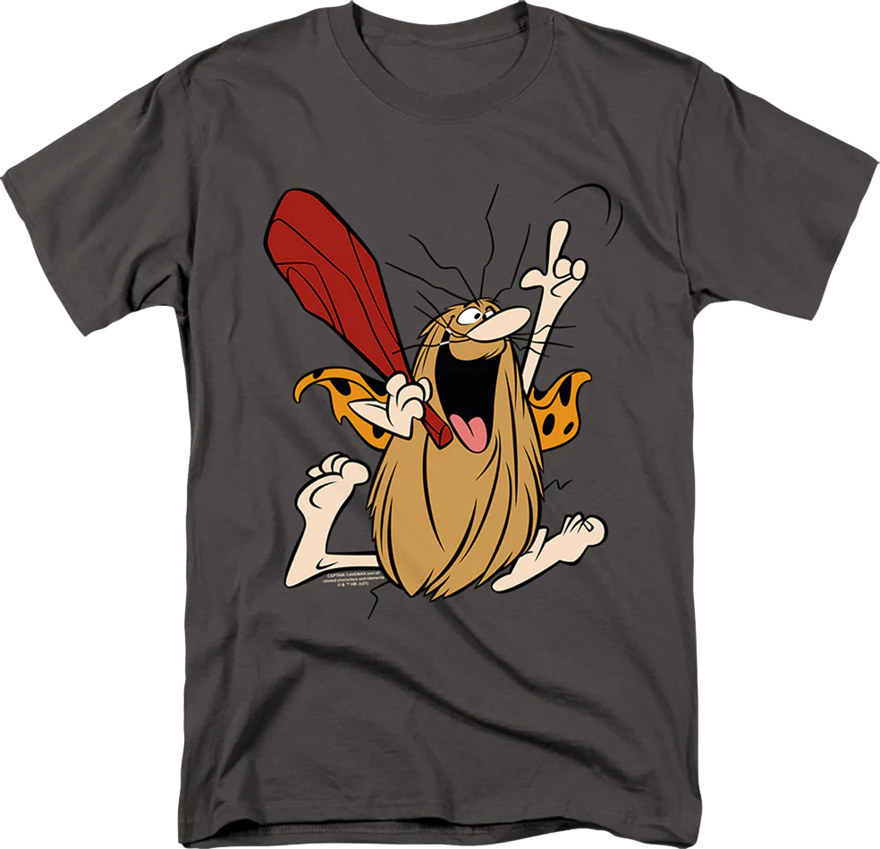 Superhero Pose Captain Caveman T-Shirt