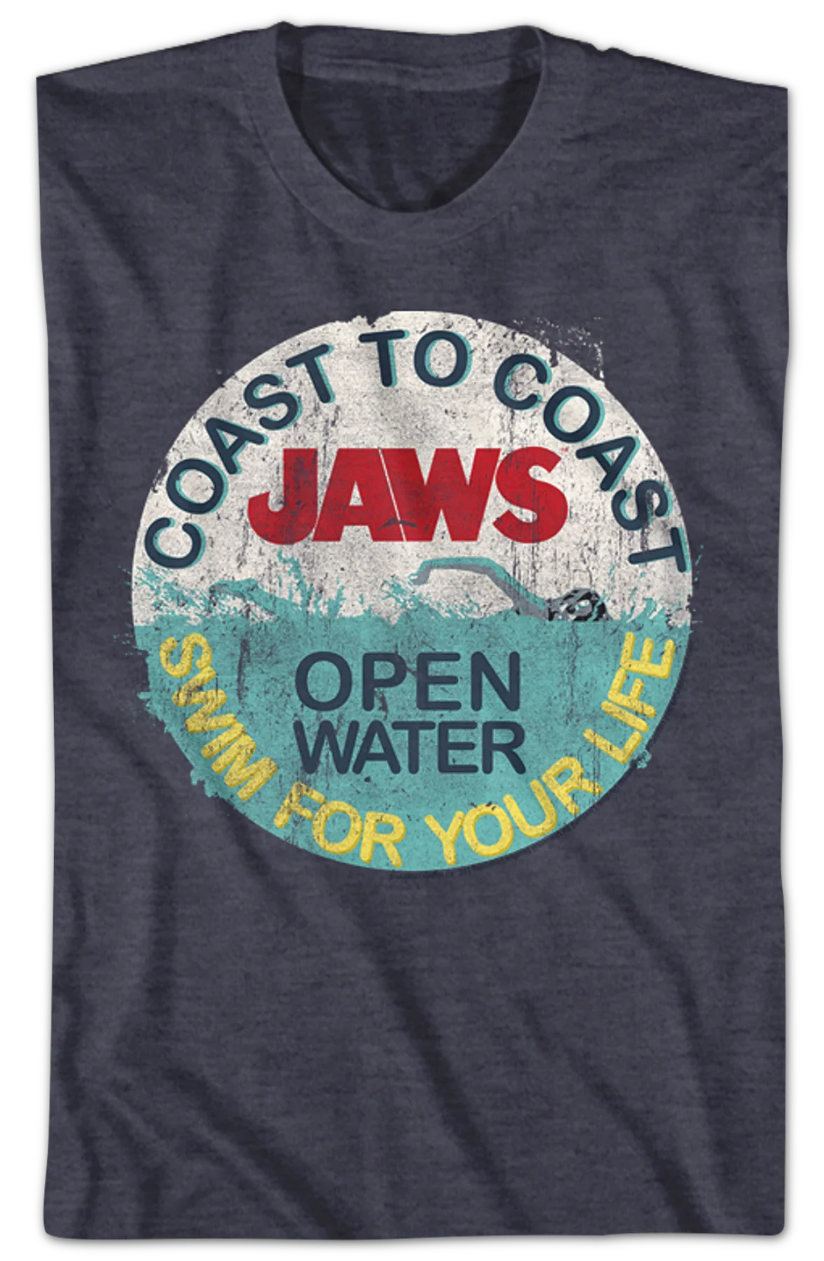 Swim For Your Life Jaws T-Shirt - Image 2