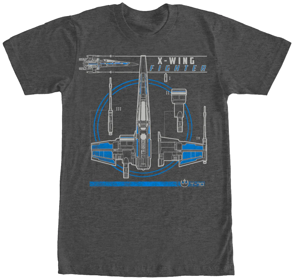 T-70 X-Wing Fighter Star Wars T-Shirt