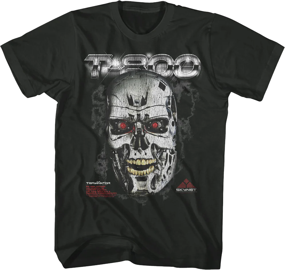 T-800 Endoskeleton Skull Terminator T-Shirt