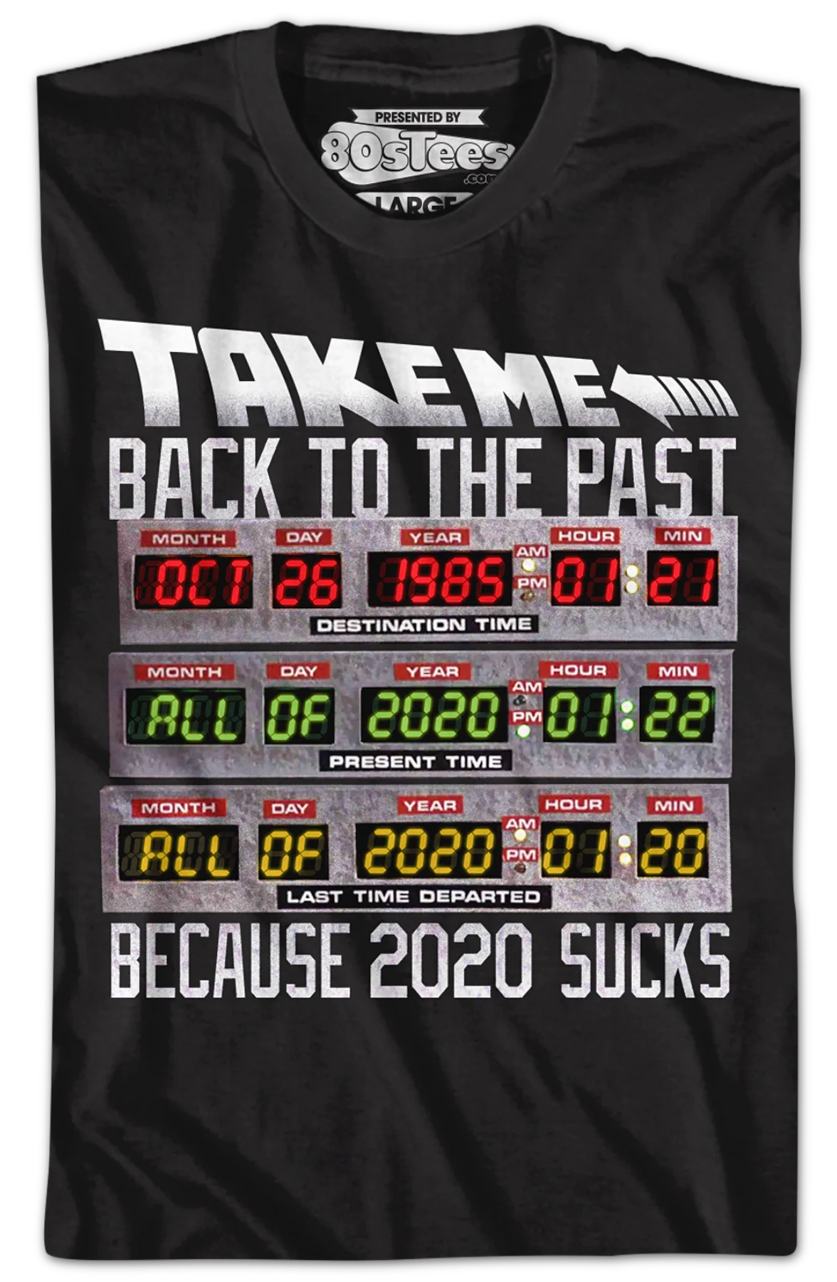 Take Me Back To The Past 2020 Sucks Back To The Future T-Shirt - Image 2