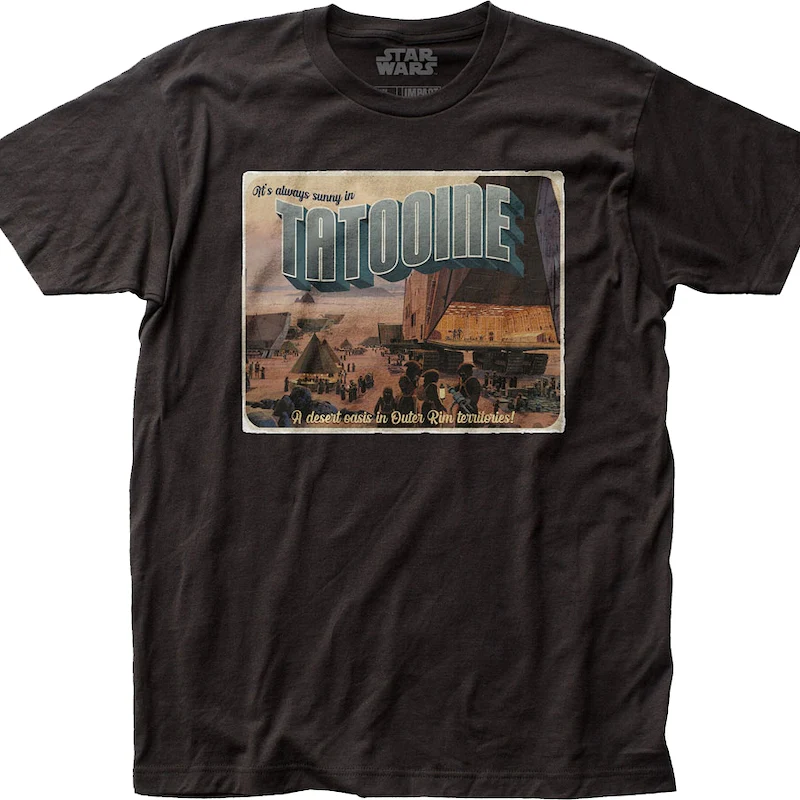 Tatooine Postcard Star Wars T-Shirt