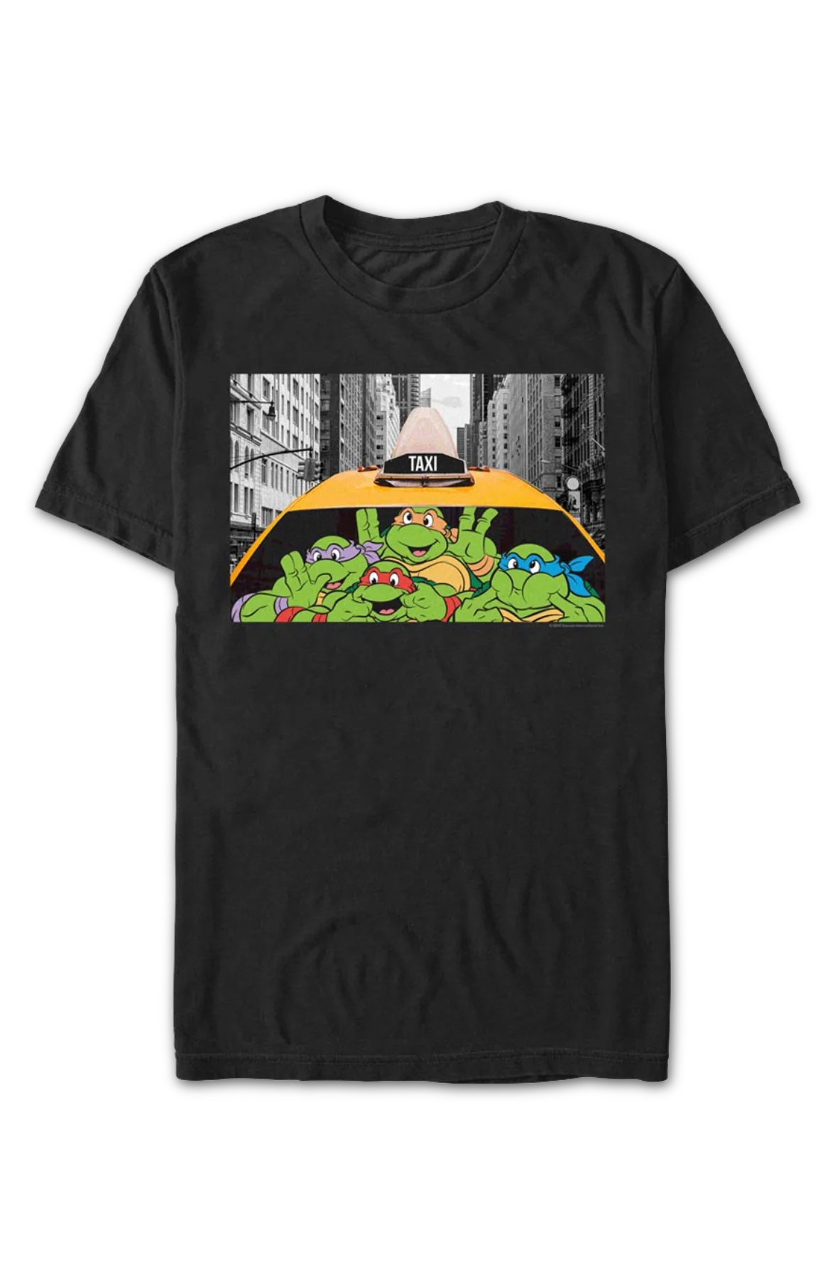 Taxi Funny Faces Teenage Mutant Ninja Turtles T-Shirt - Image 2