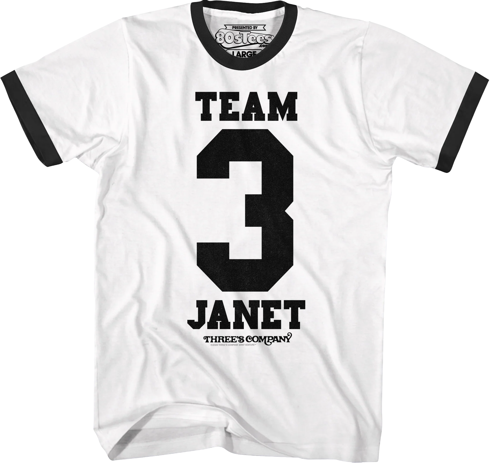Team Janet Three's Company Ringer Shirt