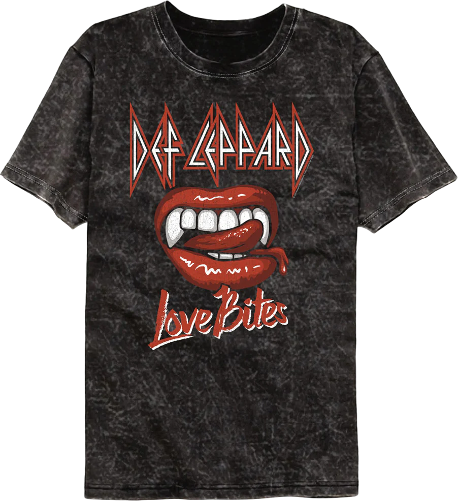 Teeth Love Bites Def Leppard Mineral Wash T-Shirt