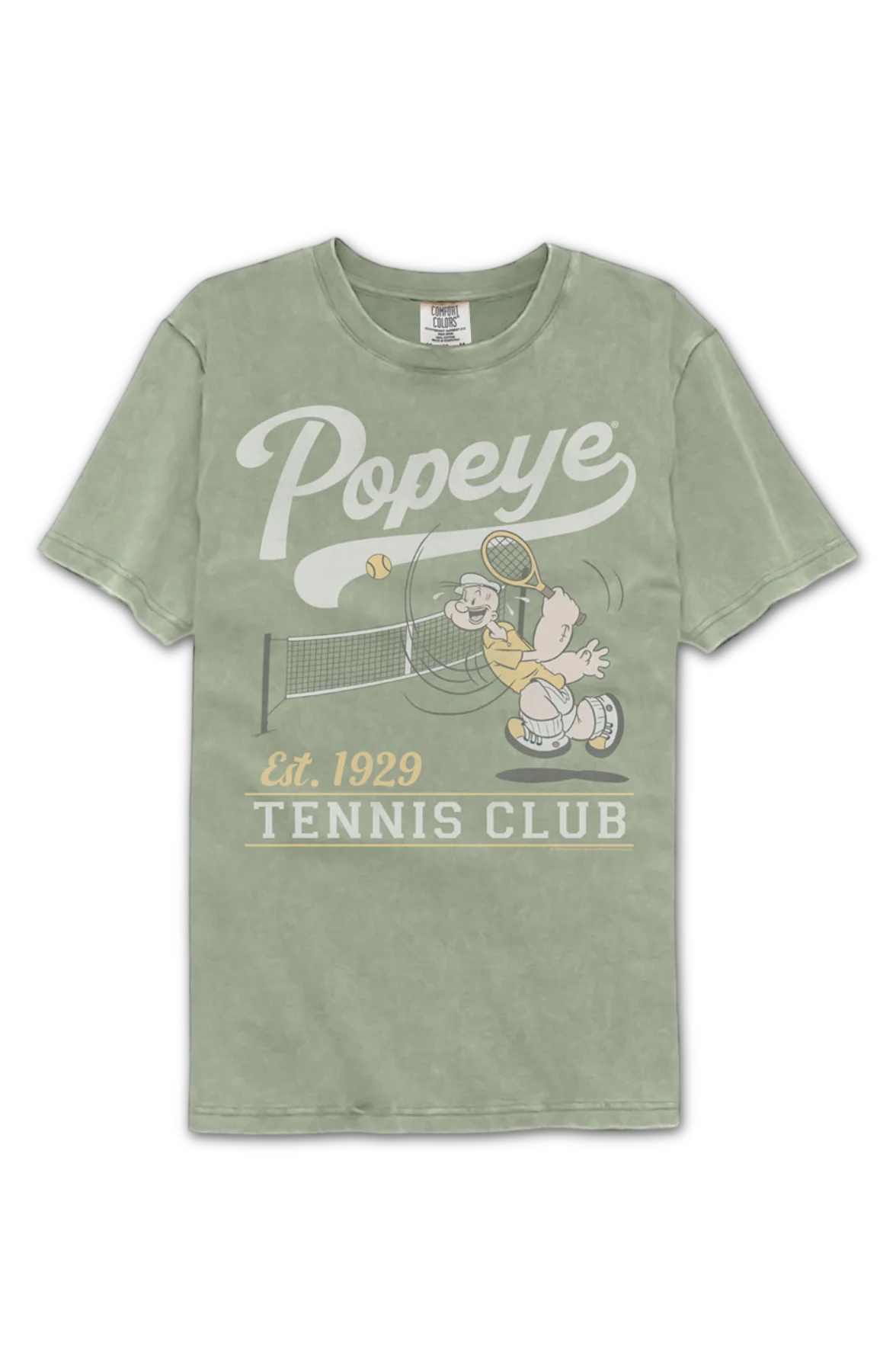 Tennis Club Popeye Comfort Colors Brand T-Shirt - Image 2