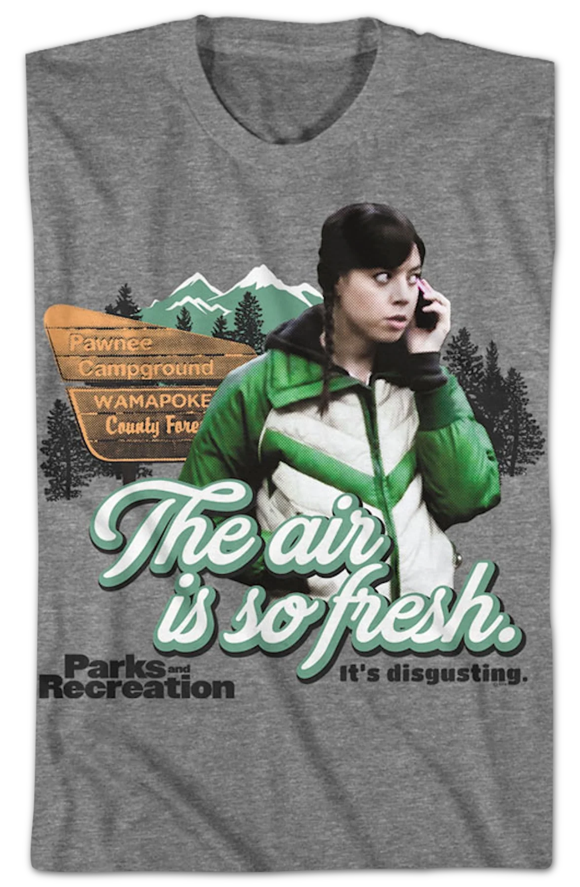 The Air Is So Fresh It's Disgusting Parks And Recreation T-Shirt - Image 2