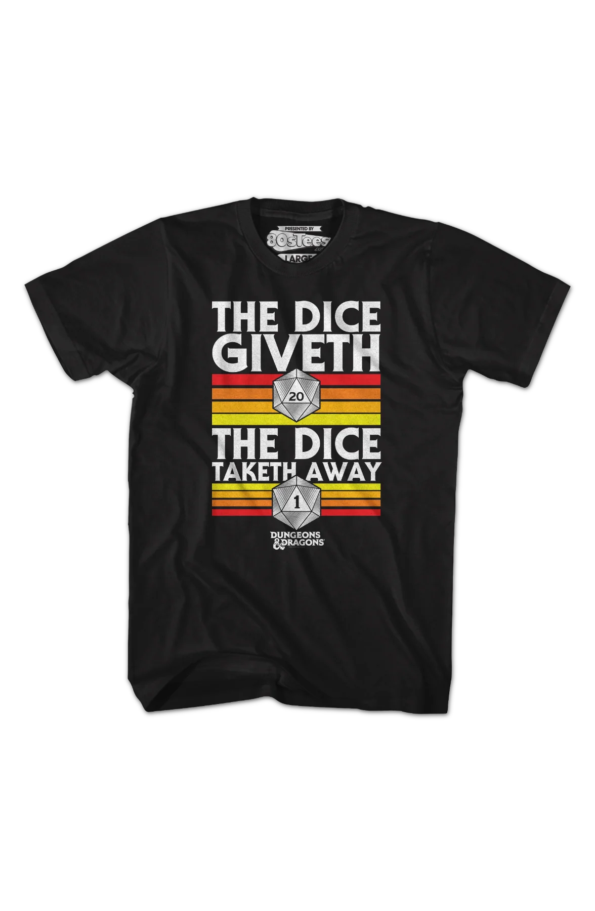 The Dice Giveth The Dice Taketh Away Dungeons & Dragons T-Shirt - Image 2