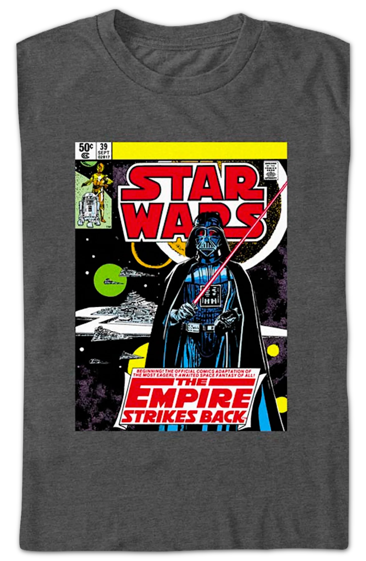 The Empire Strikes Back Comic Book Cover Star Wars T-Shirt - Image 2