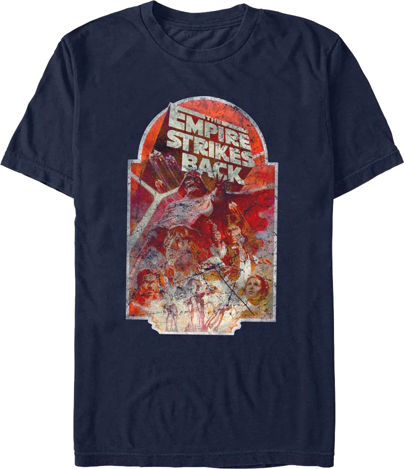 The Empire Strikes Back Distressed Poster Star Wars T-Shirt