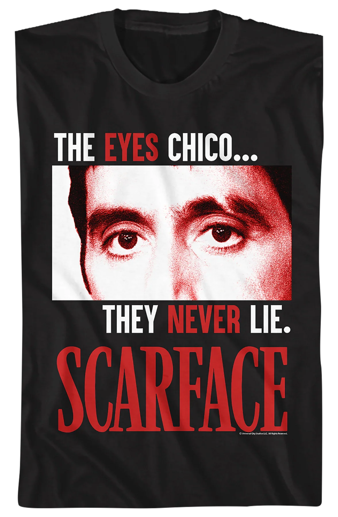 The Eyes Never Lie Scarface T-Shirt - Image 2