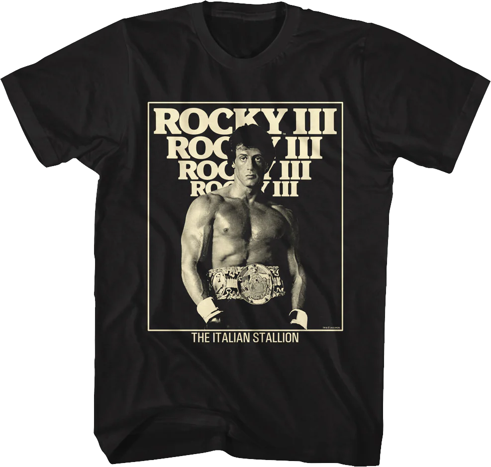 The Italian Stallion Poster Rocky III T-Shirt