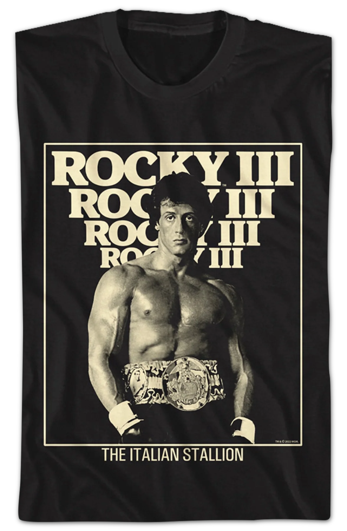 The Italian Stallion Poster Rocky III T-Shirt - Image 2