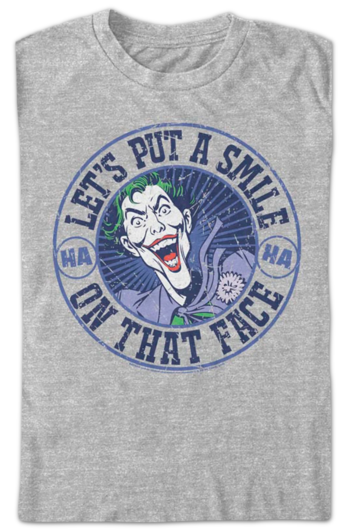 The Joker Let's Put A Smile On That Face DC Comics T-Shirt - Image 2