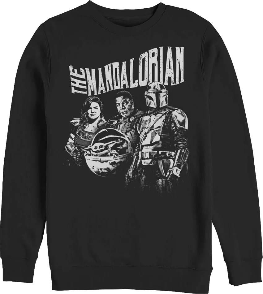 The Mandalorian Black And White Star Wars Sweatshirt