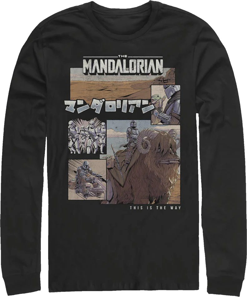 The Mandalorian Comic Book Star Wars Long Sleeve Shirt