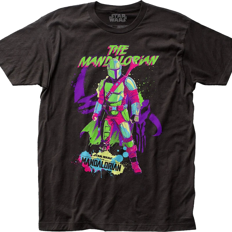 The Mandalorian Neon Poster Star Wars T-Shirt