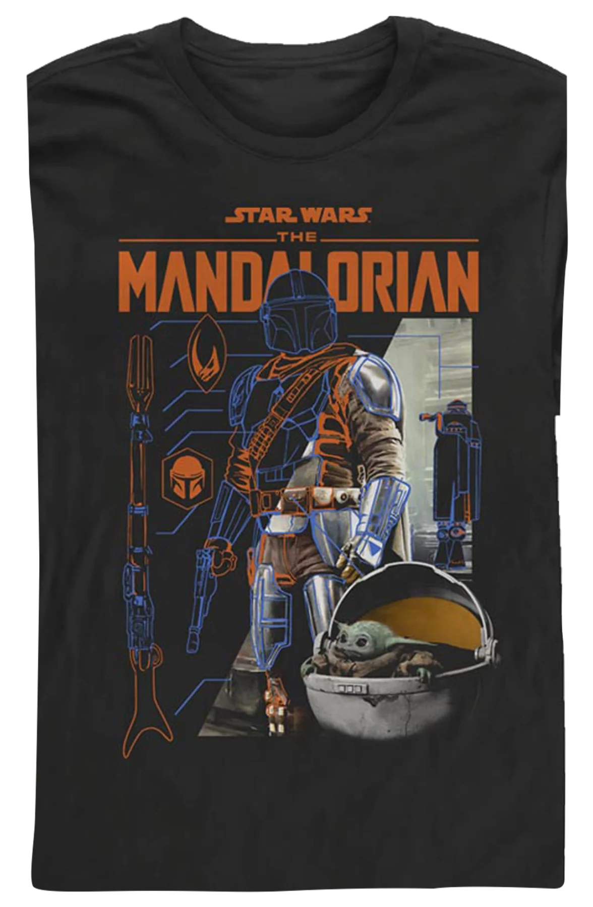 The Mandalorian Outlines Star Wars Long Sleeve Shirt - Image 2
