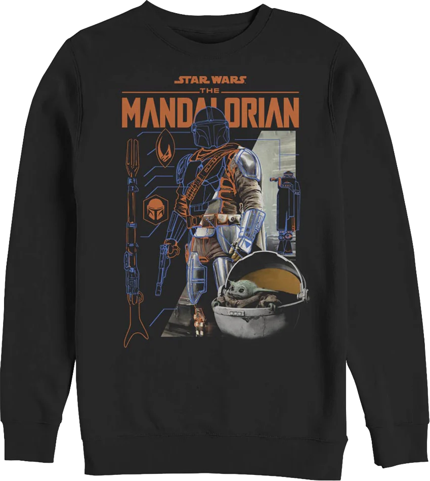 The Mandalorian Outlines Star Wars Sweatshirt